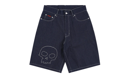 Skull Denim Jorts "Zero - Blue" P26SPZ007-RAW