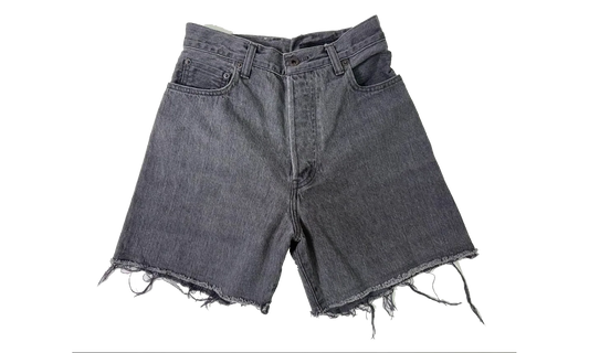 Crossed Denim Shorts "Black" 963279