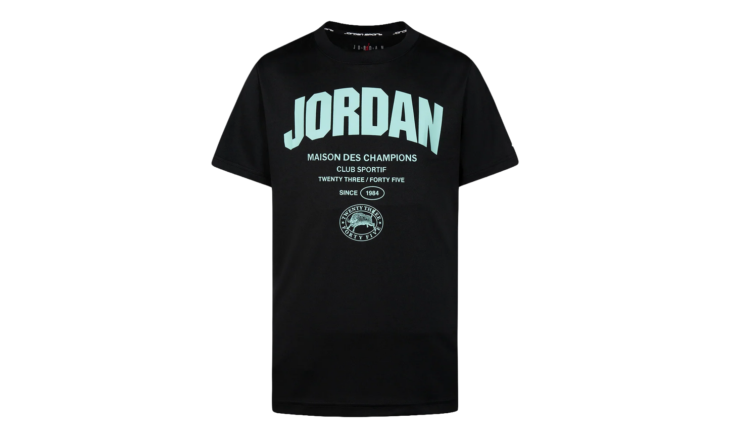 Air Jordan Dri-Fit Des Champions T-Shirt GS "Black" 95D312 023