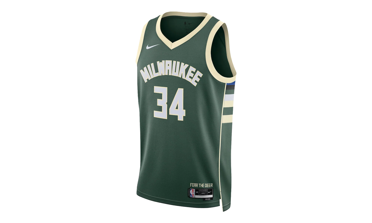 Milwaukee Bucks Icon Edition Dri-FIT NBA Swingman Jersey "Fir" DN2012 323