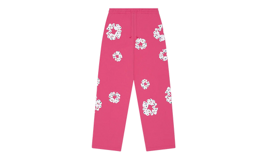 Rhinestone Cotton Wreath Sweatpants "Pink" DT515