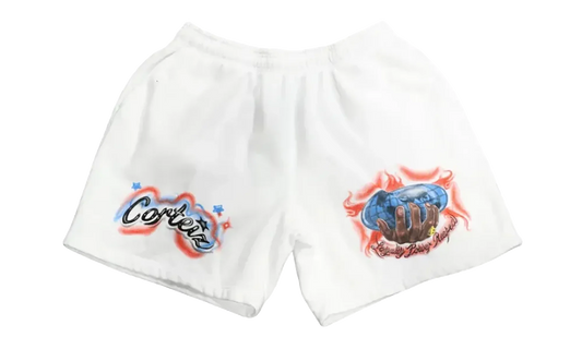 Corteiz x Barriers Shorts "White - USA Tour Exclusive" BAR46