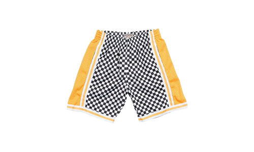 NBA Checked Swingman Shorts "Los Angeles Lakers - White" BA3A4H LAL W N06