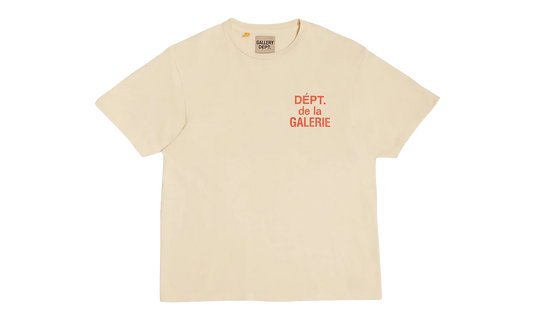 French T-Shirt "Cream / Orange" GD015
