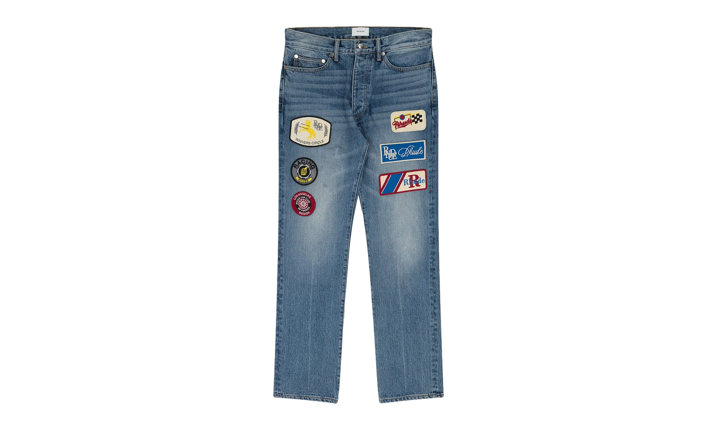 Patch Denim Pants "Indigo" RHD-MJNS-0044