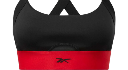 Cardi B Workout Bra WMNS "Black / Red" H48421