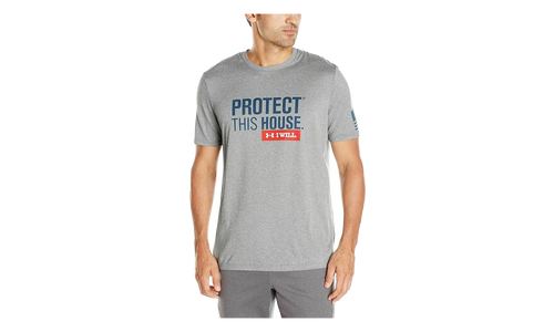 Protect This House Tech T-Shirt "True Grey Heather" 1285722 026