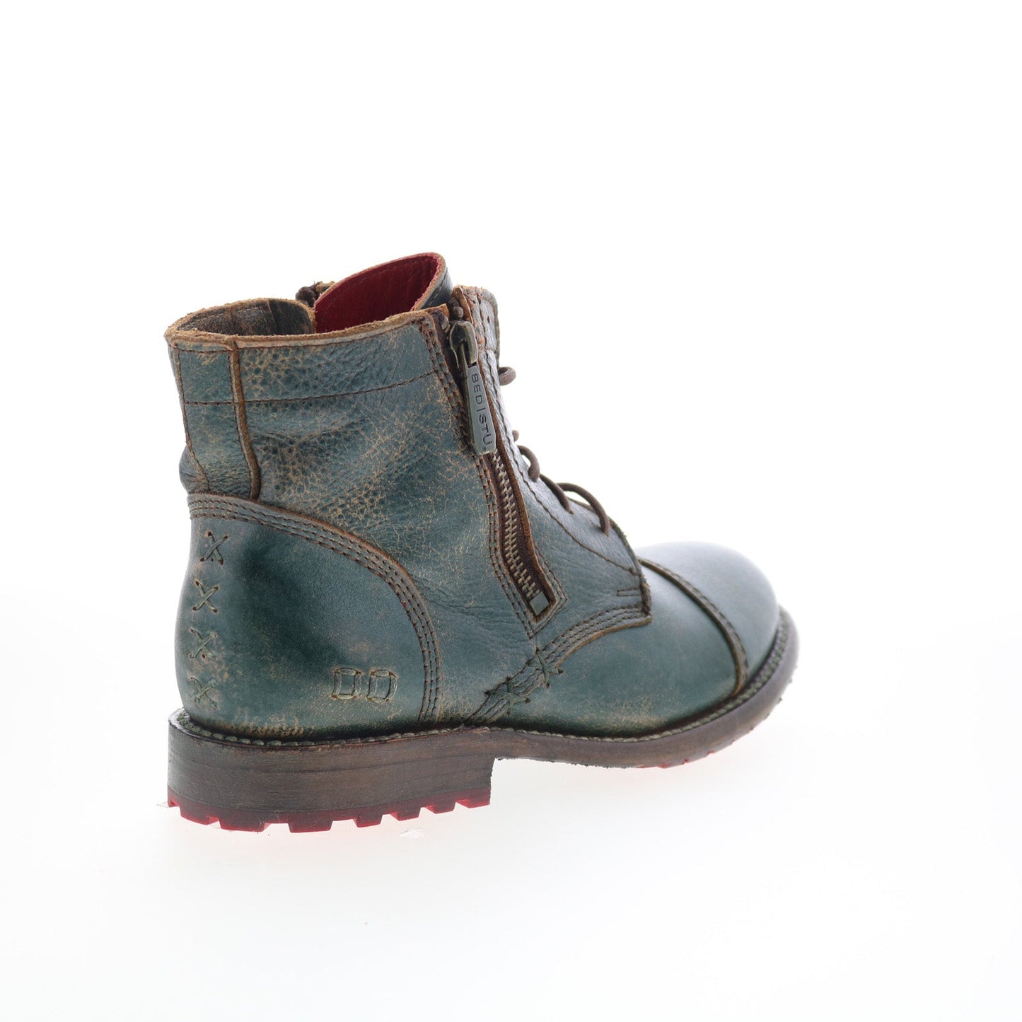 Bed Stu Bonnie II F321155 Womens Green Leather Lace Up Casual Dress Boots