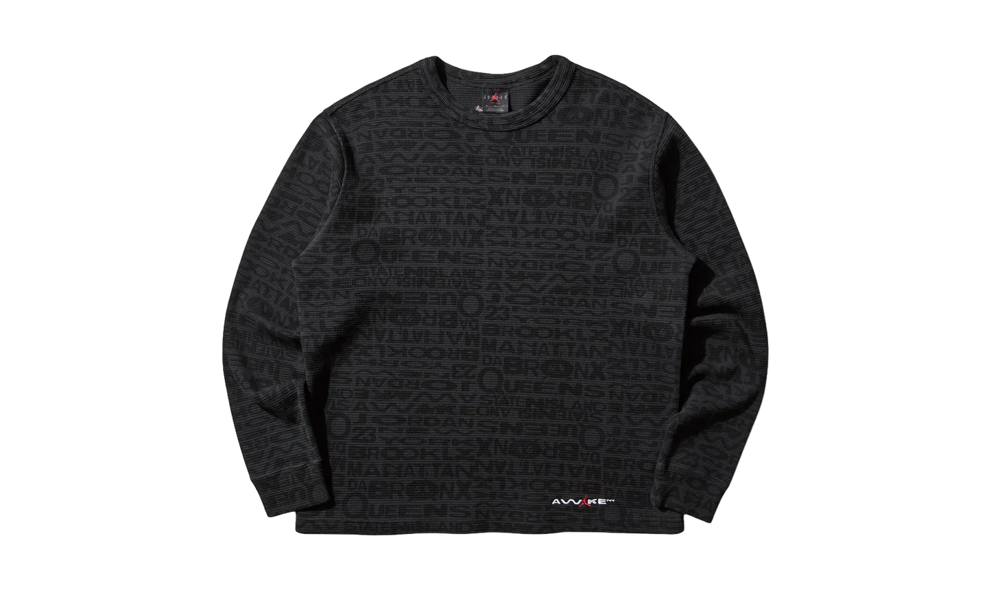 Jordan x Awake NY Thermal Shirt "Black / University Red" IB7955 010