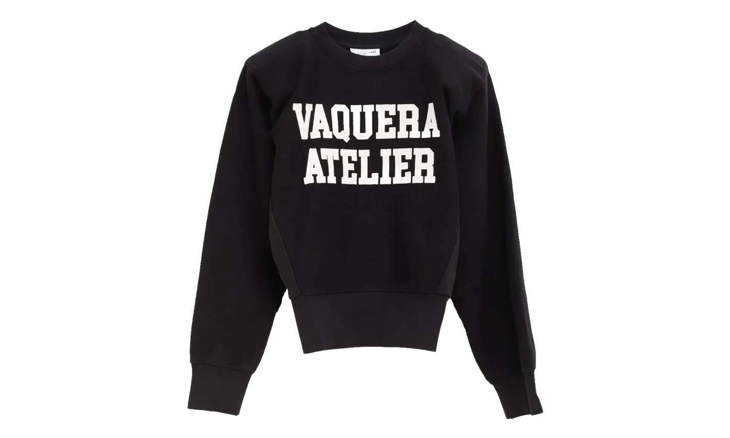 Logo Sweatshirt with Shoulder Pads "Black" VAQ10T015