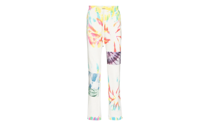 Tie Dye Art Patch Sweatpants "White Multi" MJSP011900