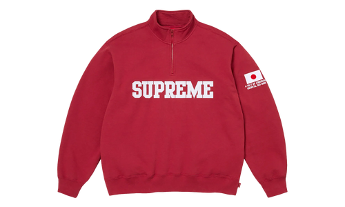 Shop Flag Half Zip Pullover "SS26 - Dark Red - Tokyo" SU27013