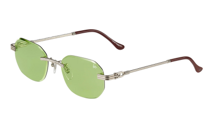 Hustler Rimless Drill Mount 24KT "White Gold / Lime Green" DMHU2 0039 42D4