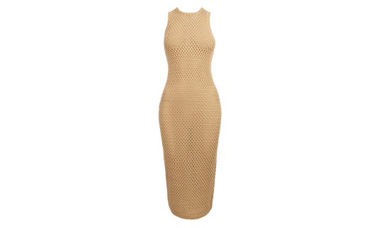 Lyra Crochet Knit Midi Dress "Brown" khw080025 252