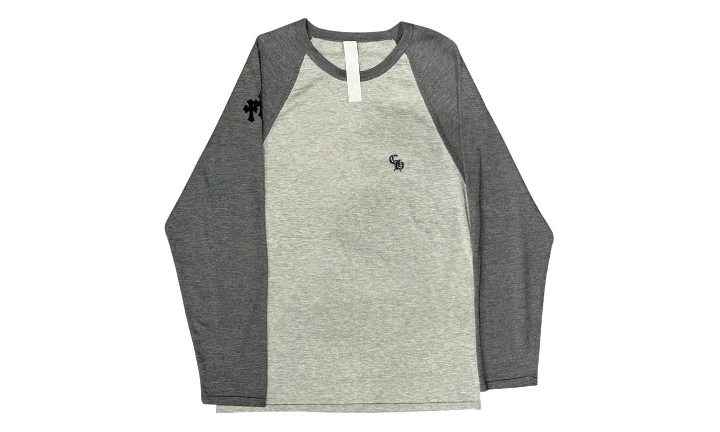 Henley Baseball 3 Cross Patch Longsleeve T-Shirt "Grey" CHRM1137