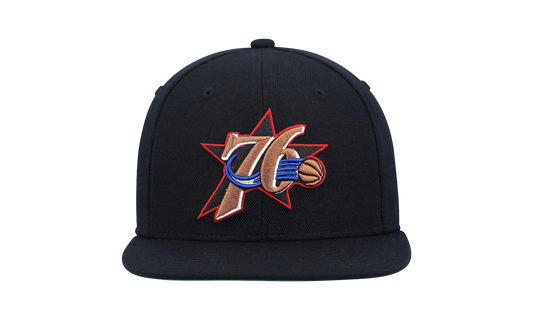 NBA Hardwood Classics Team Ground 2.0 Snapback Cap "Philadelphia 76ers - Black" HHSS3258 P76YYPPPBLCK