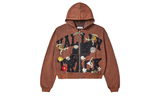 HARMONY GARDEN ZIP UP HOODIE "BROWN" UNGTKD3Z