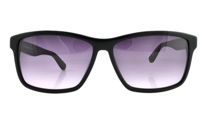 Rectangle Sunglasses "Shiny Black" L705S-001