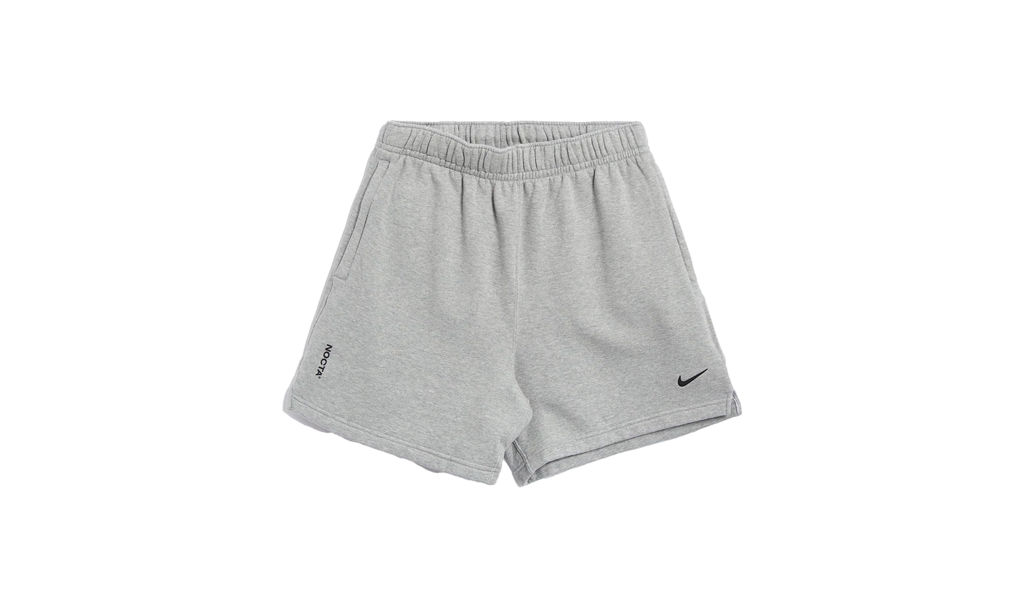 NOCTA CARDINAL FLEECE SHORT "Dark Grey Heather / Matte Silver / Black" FQ0408 063