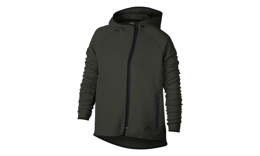 Tech Fleece Full Zip Cape Hoodie WMNS "Olive / Black" AH3969 355