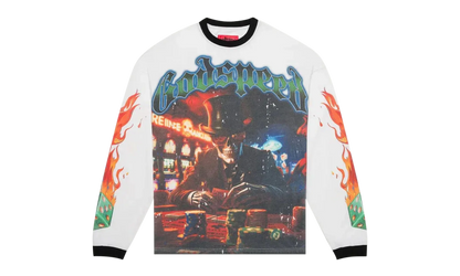 Life's A Gamble LS T-shirt "White/Black" 18DRJ95R