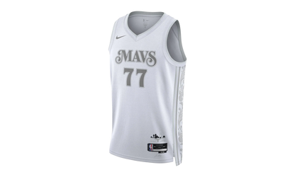 NBA DALLAS MAVERICKS CITY EDITION JERSEY GS "77 DONCIC - White" 9Z2B7BU8P24 MAVL