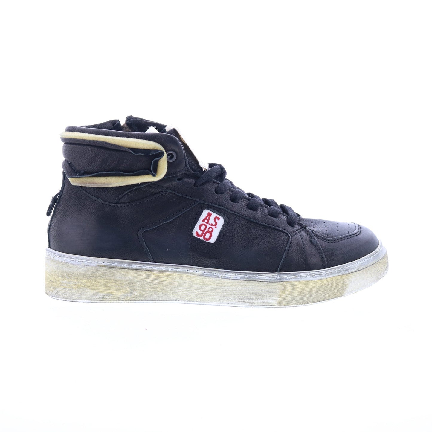 Folie Mens Blue Leather Zipper Lifestyle Sneakers Shoes