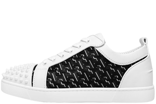 Louis Junior Spikes Orlato Flat CL Monogram White Black