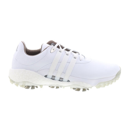Tour360 22 GV7245 Mens White Leather Lace Up Athletic Golf Shoes