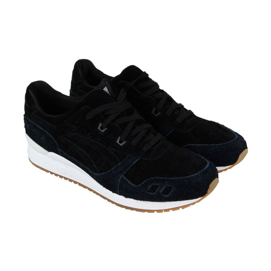Asics Gel Lyte III HL7X3-9090 Mens Black Suede Lace Up Lifestyle Sneakers Shoes