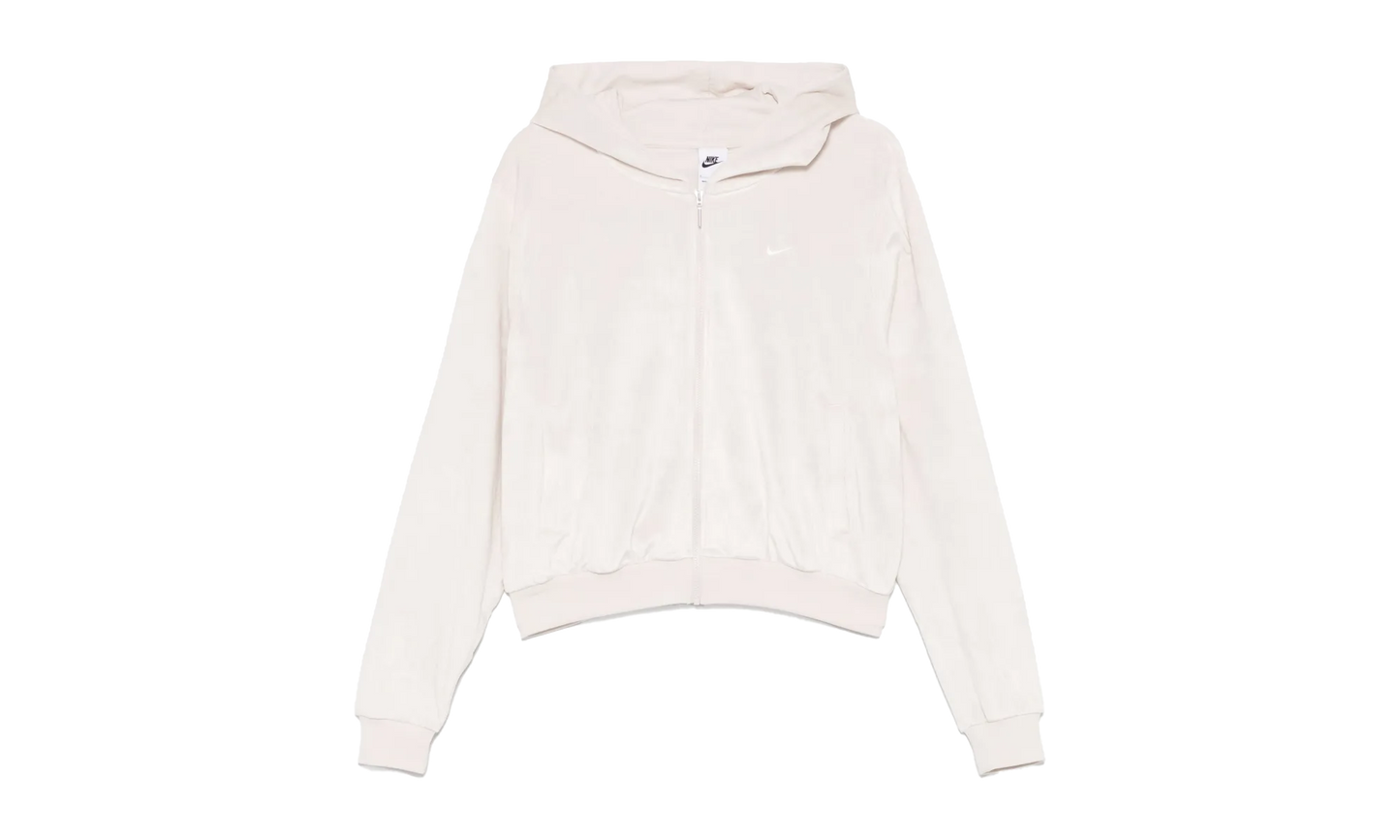 Sportswear Chill Knit Loose Velour Full-zip Hoodie"Light Orewood Brown/ Sail" HJ0954 104