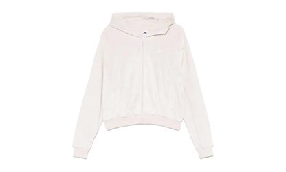 Sportswear Chill Knit Loose Velour Full-zip Hoodie"Light Orewood Brown/ Sail" HJ0954 104