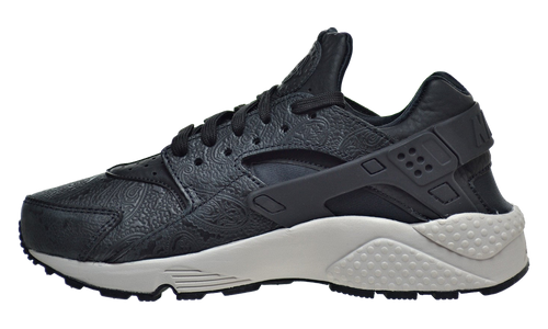 AIR HUARACHE RUN PRM WMNS"BLACK/BLACK/LIGHT BONE/DARK GR" 683818 010